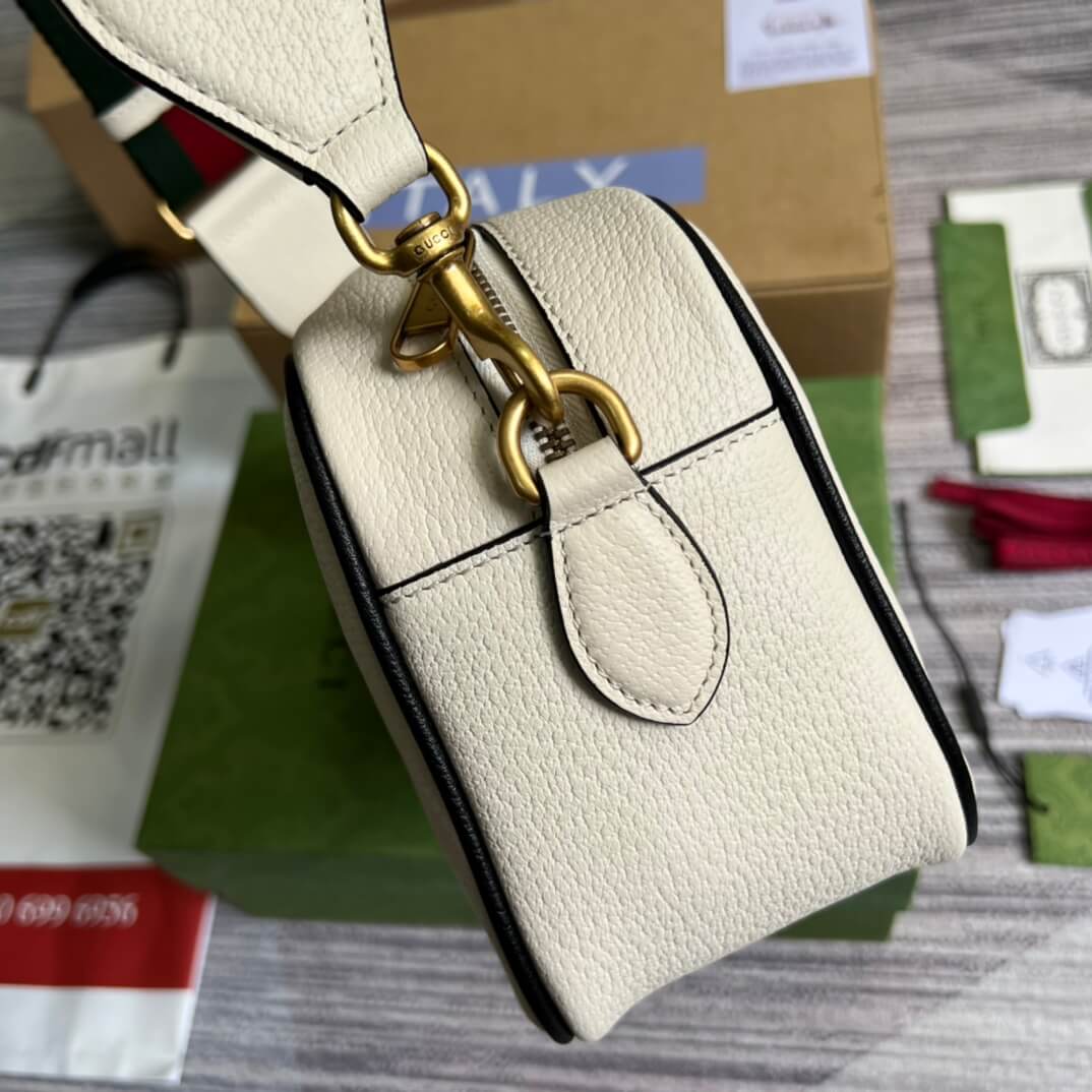 gg 702427 cross body bags shoulder bag leather dirty white