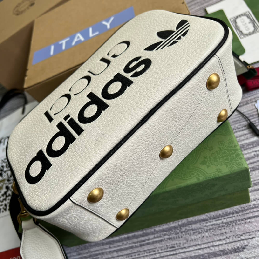 gg 702427 cross body bags shoulder bag leather dirty white