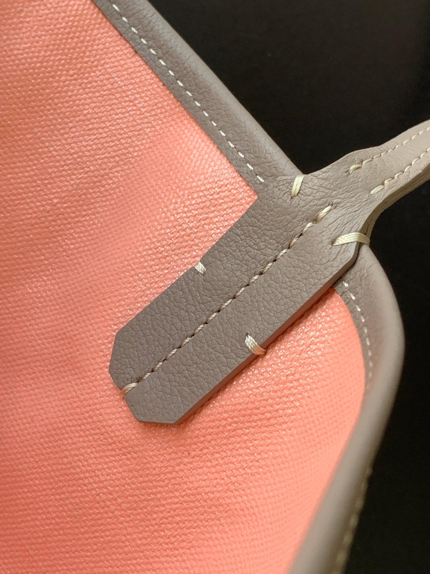 goyard gm size tote handbag 020144 grey pink