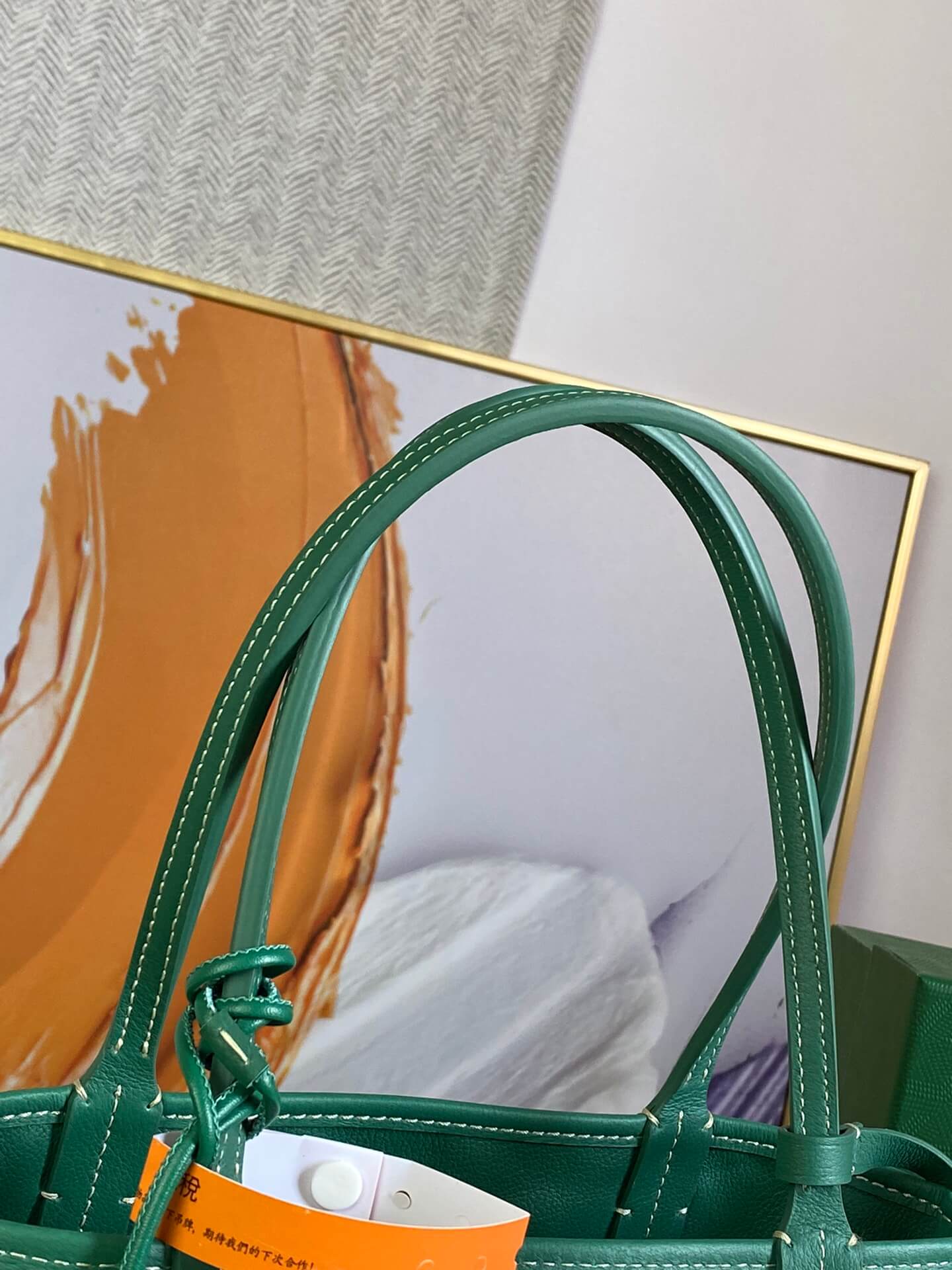 gy 020660 green sac anjou mini tote bag reversible leather