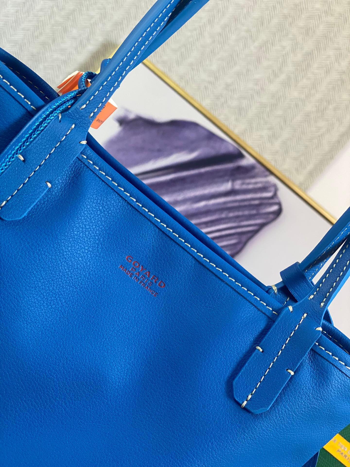 gy 020660 blue sac anjou mini tote bag reversible leather