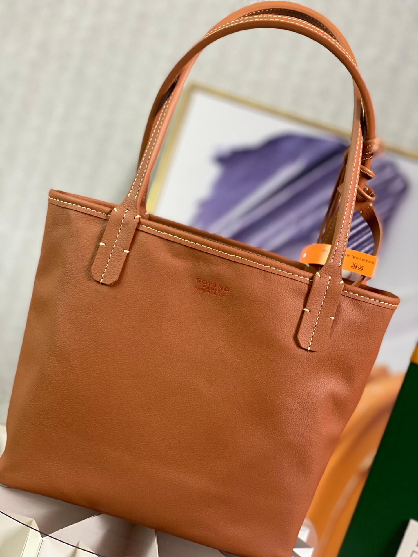 gy 020660 brown sac anjou mini tote bag reversible leather
