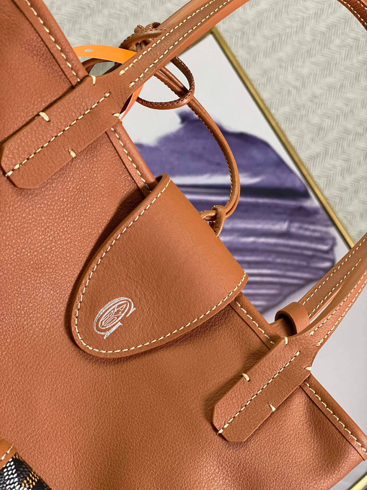 gy 020660 brown sac anjou mini tote bag reversible leather