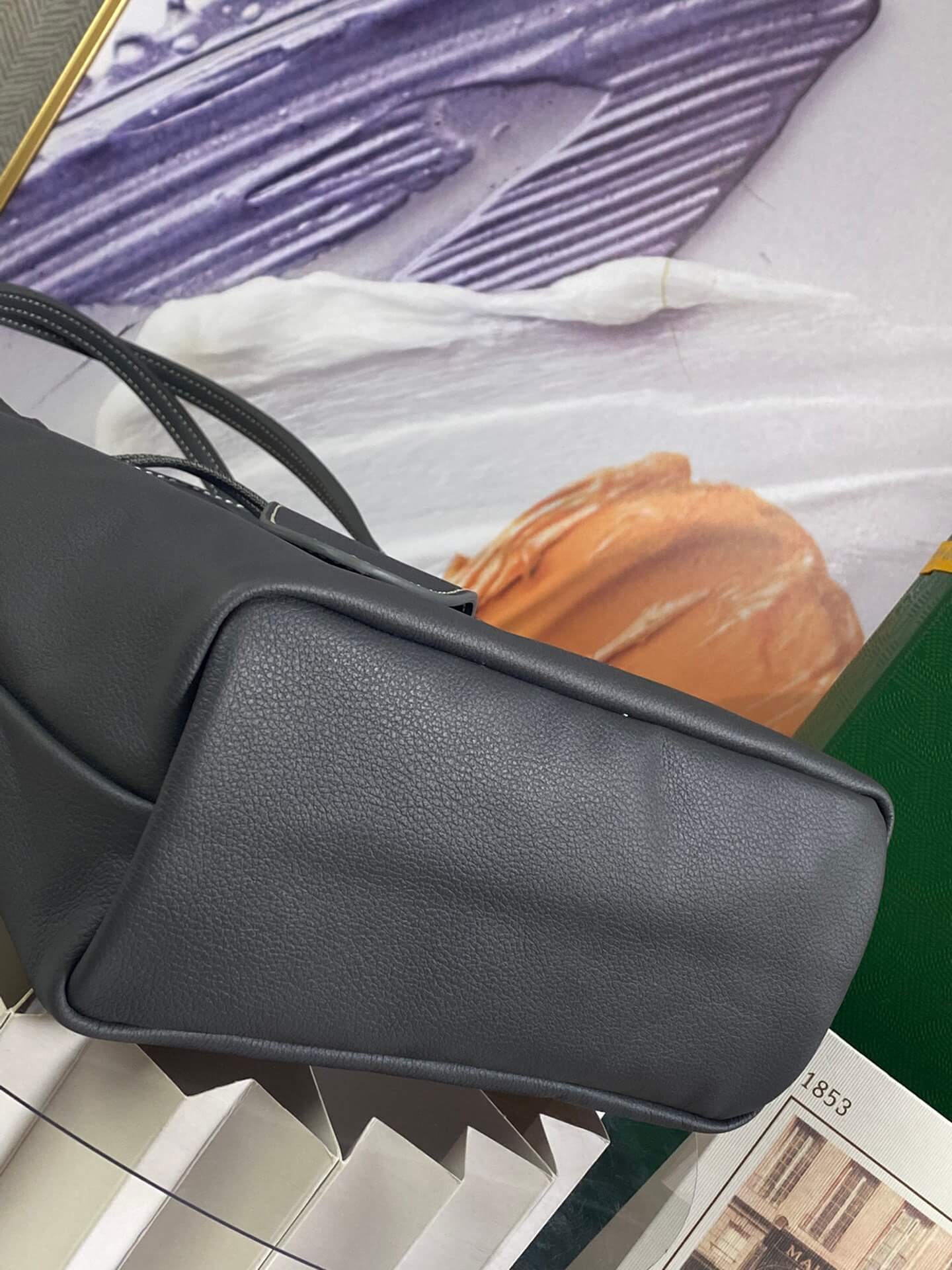 gy 020660 grey sac anjou mini tote bag reversible leather