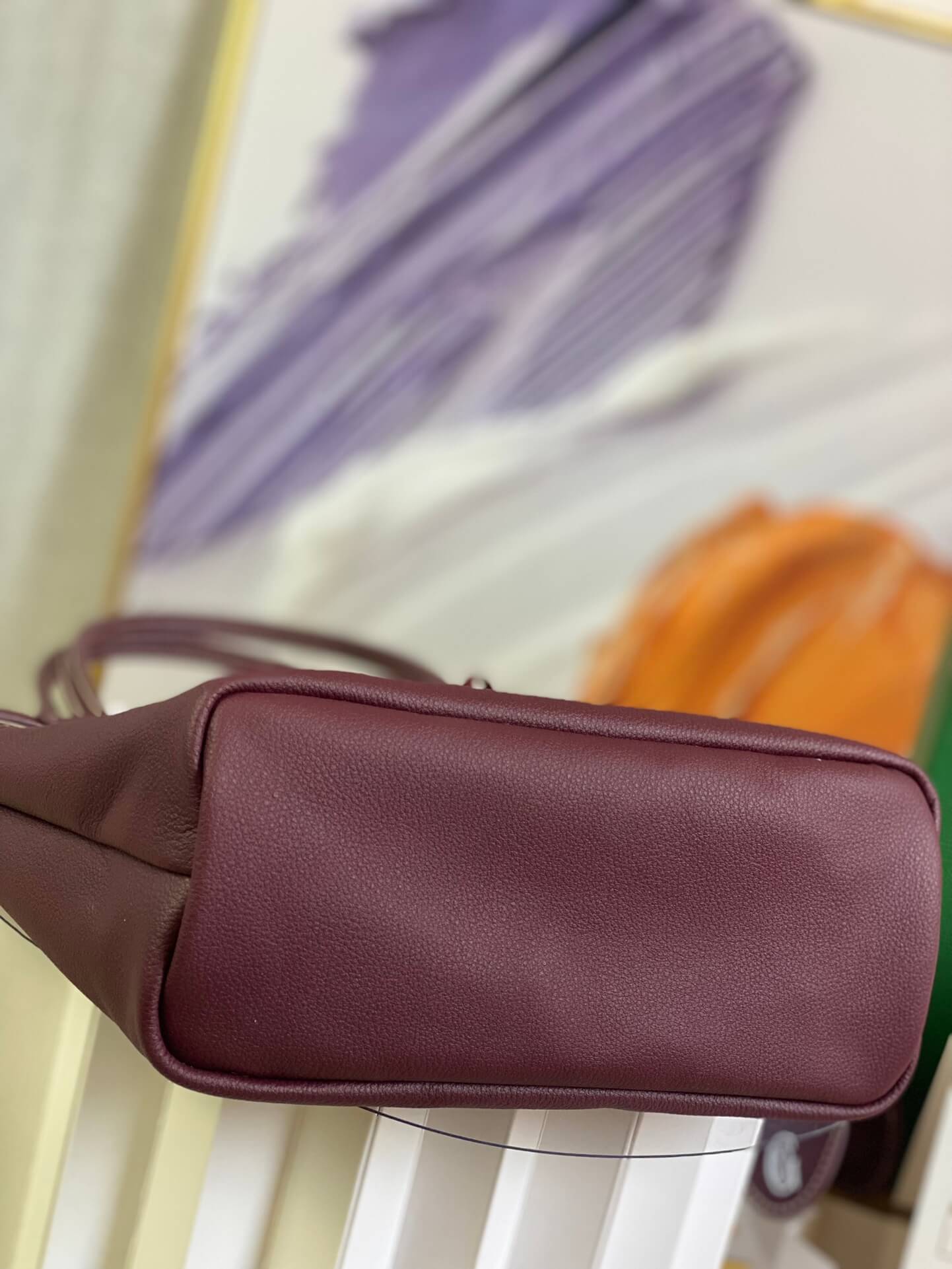 gy 020660 maroon win red sac anjou mini tote bag reversible leather