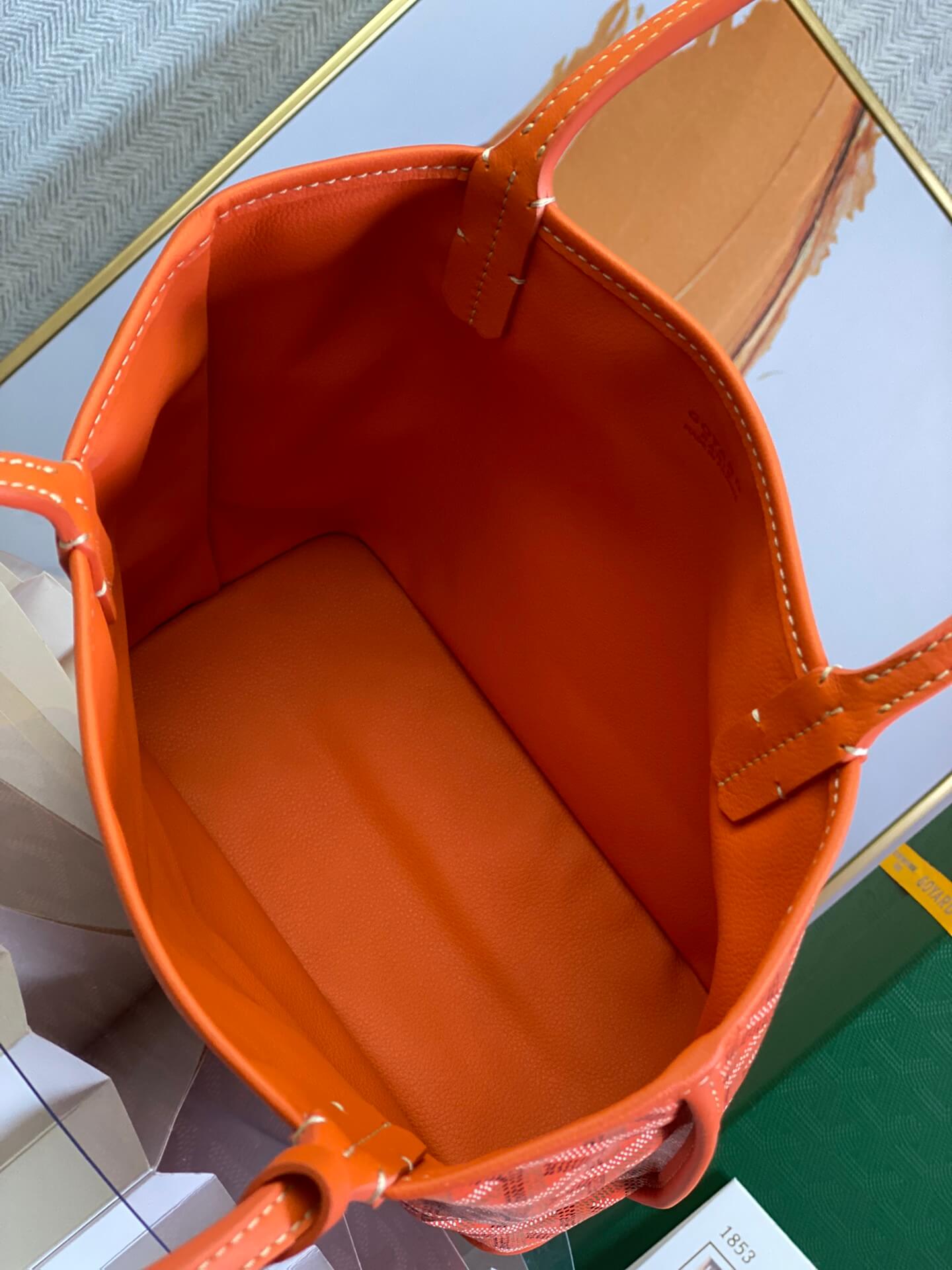 gy 020660 orange sac anjou mini tote bag reversible leather