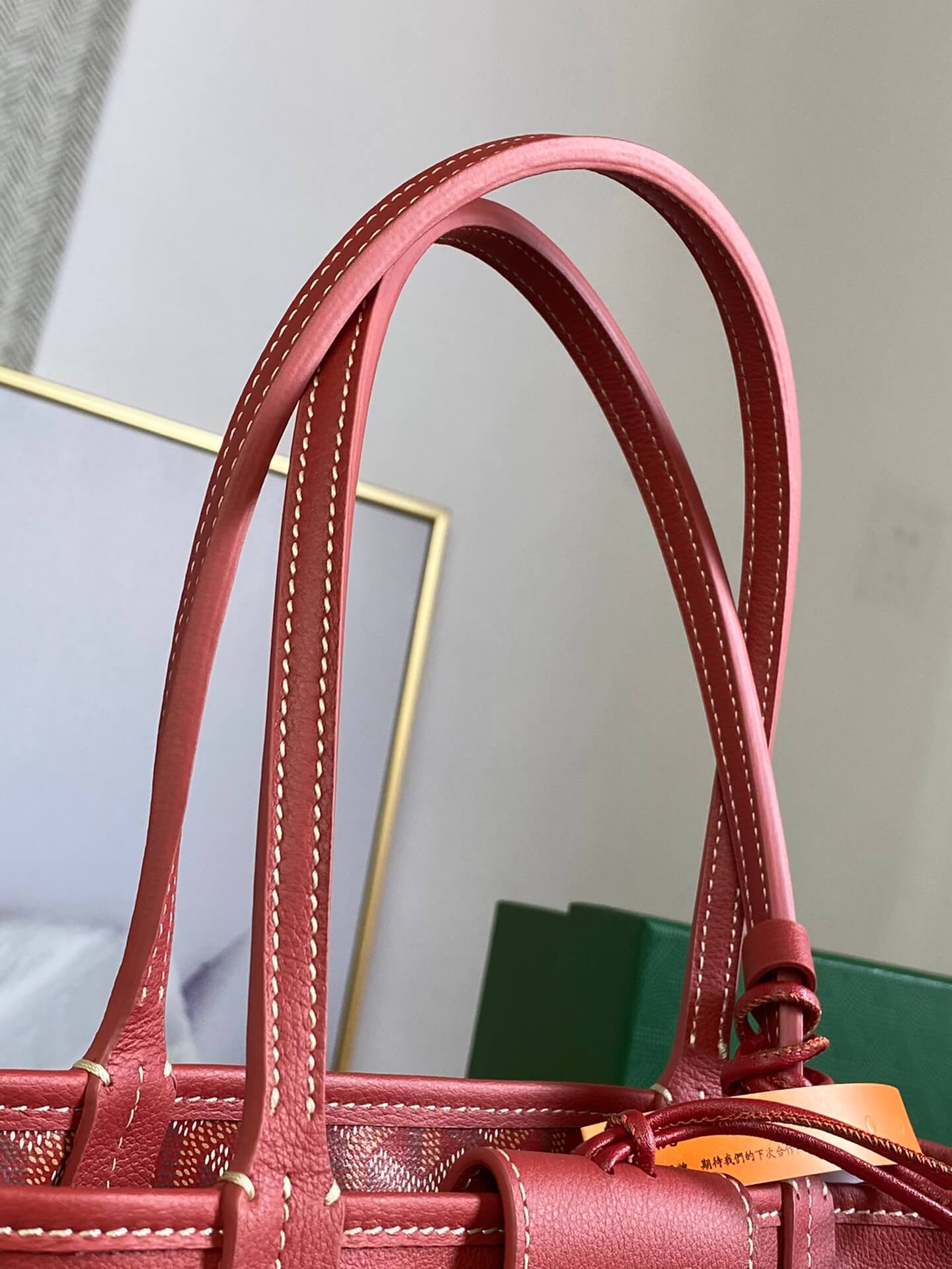 gy 020660 red sac anjou mini tote bag reversible leather