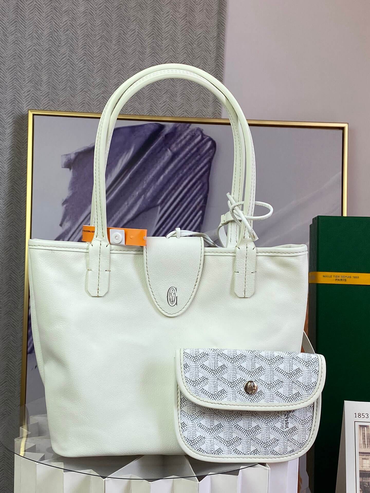 gy 020660 white sac anjou mini tote bag reversible leather