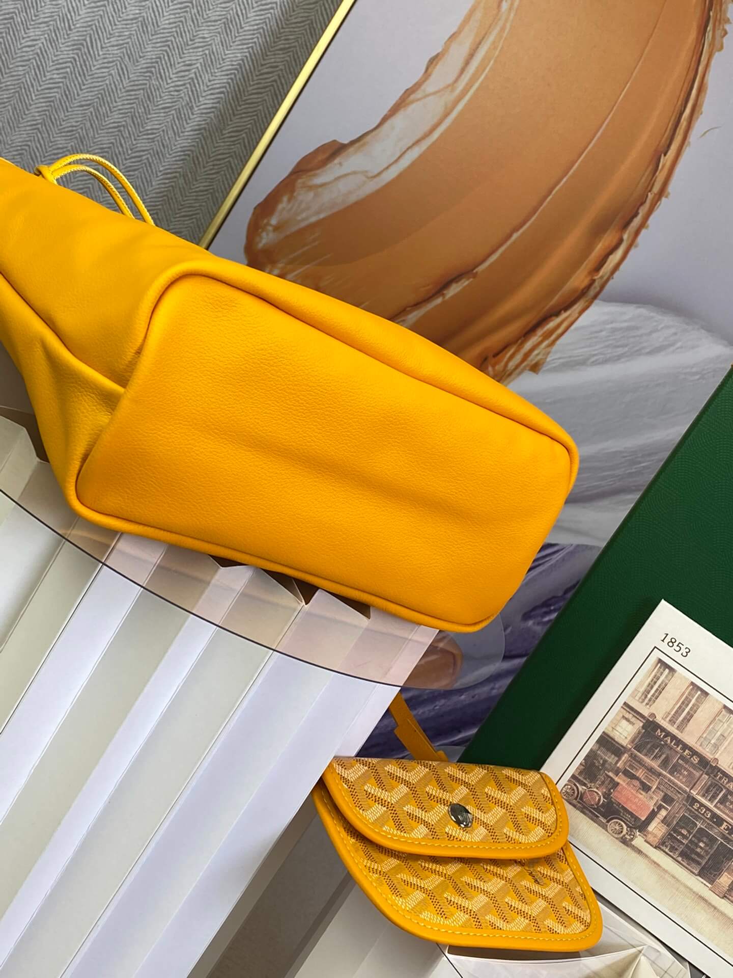 gy 020660 yellow sac anjou mini tote bag reversible leather
