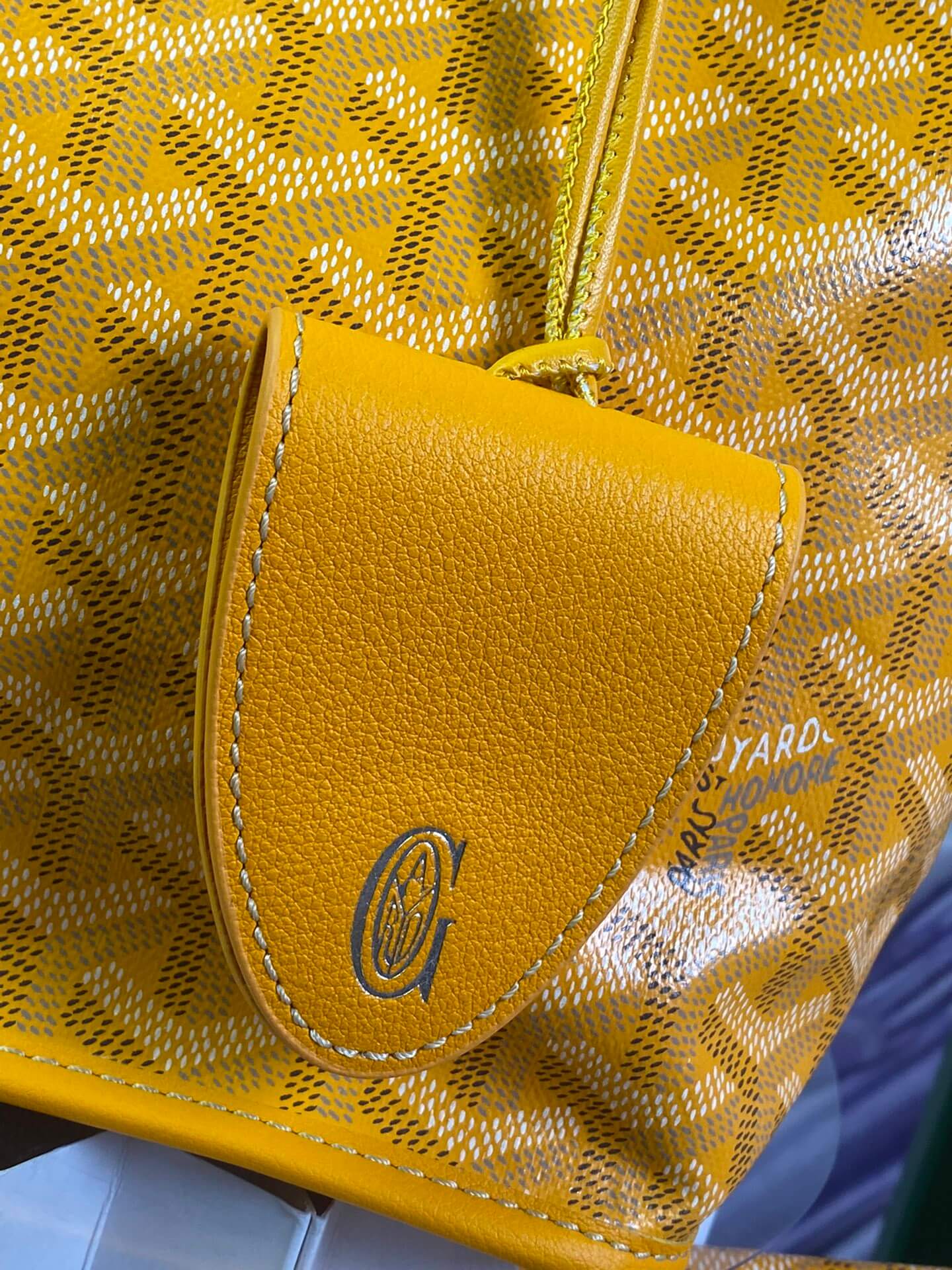 gy 020660 yellow sac anjou mini tote bag reversible leather