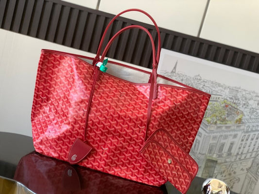 gy saint louis gm pm bag tote handbag red 020144