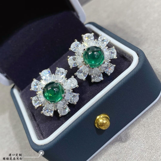 gorgeous retro emerald palace style light luxury high end earrings eh13168a44