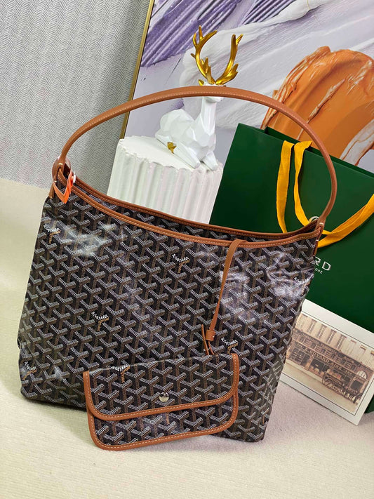 goyar boheme hobo handbag 020223 brown
