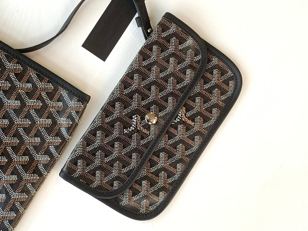 goyard saint louis gm bag tote handbag black 020144