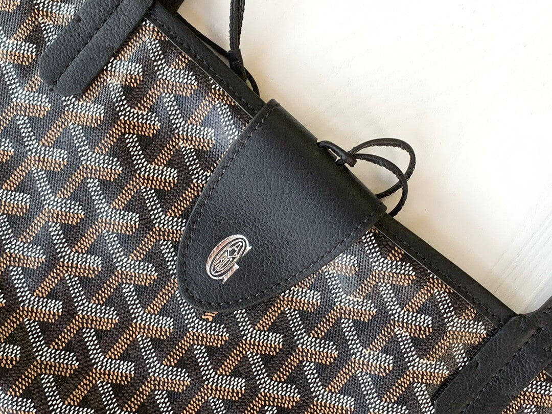 goyard saint louis gm bag tote handbag black 020144