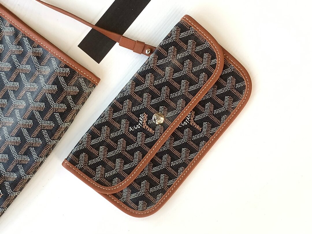 goyard saint louis gm bag tote handbag brown 020144