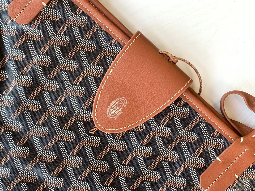 goyard saint louis gm bag tote handbag brown 020144