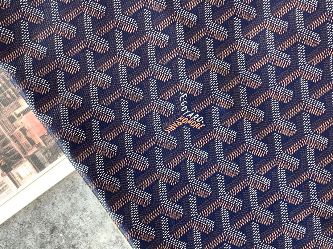 goyard saint louis gm bag tote handbag navy blue 020144