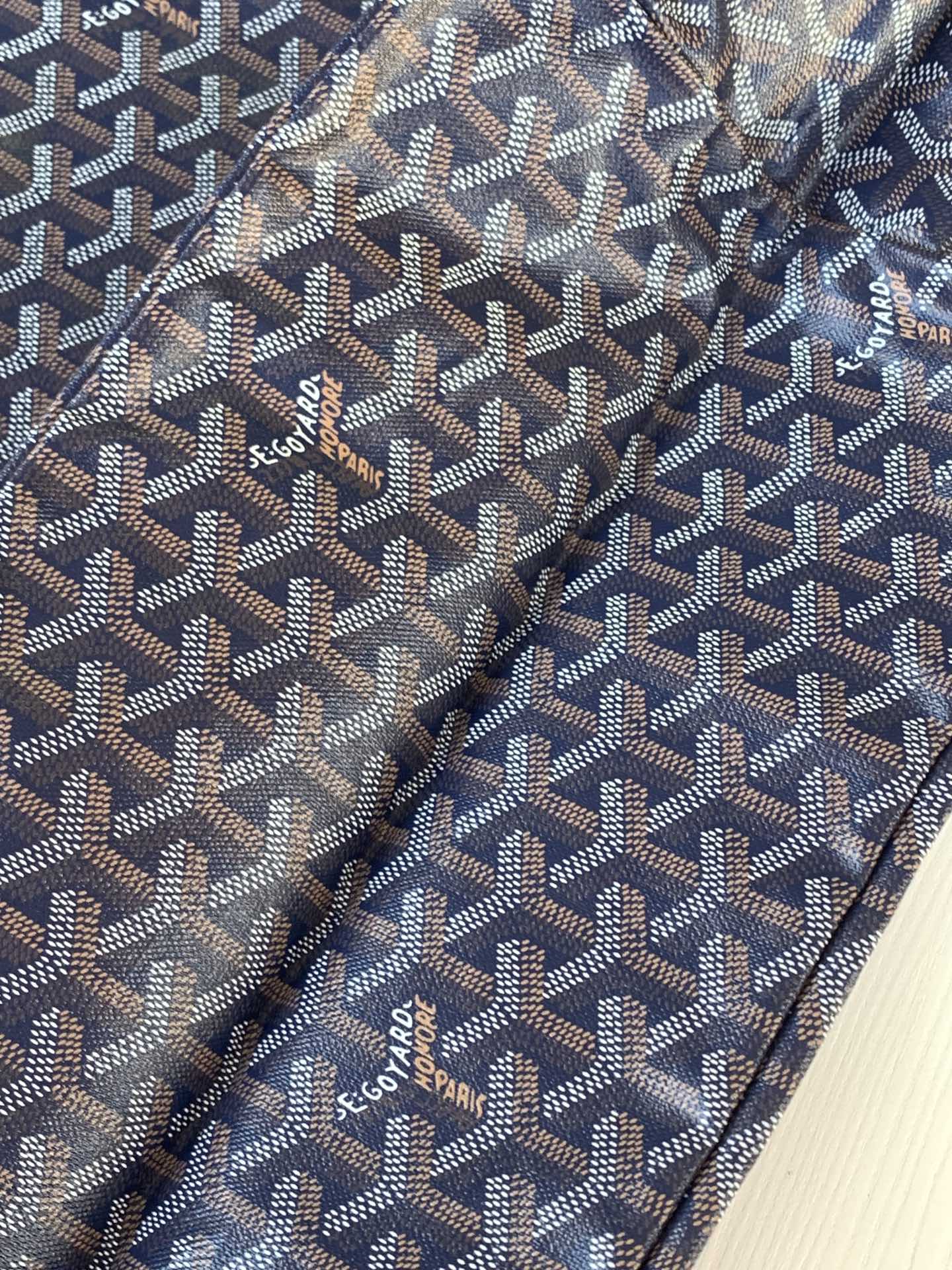 goyard saint louis gm bag tote handbag navy blue 020144