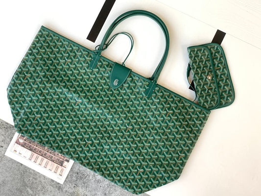 goyard saint louis gm bag green