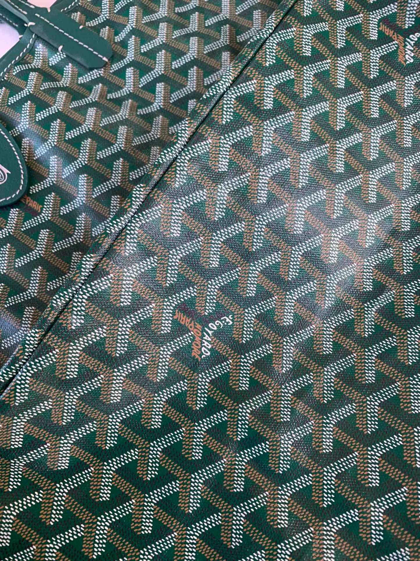 goyard saint louis gm bag tote handbag green 020144