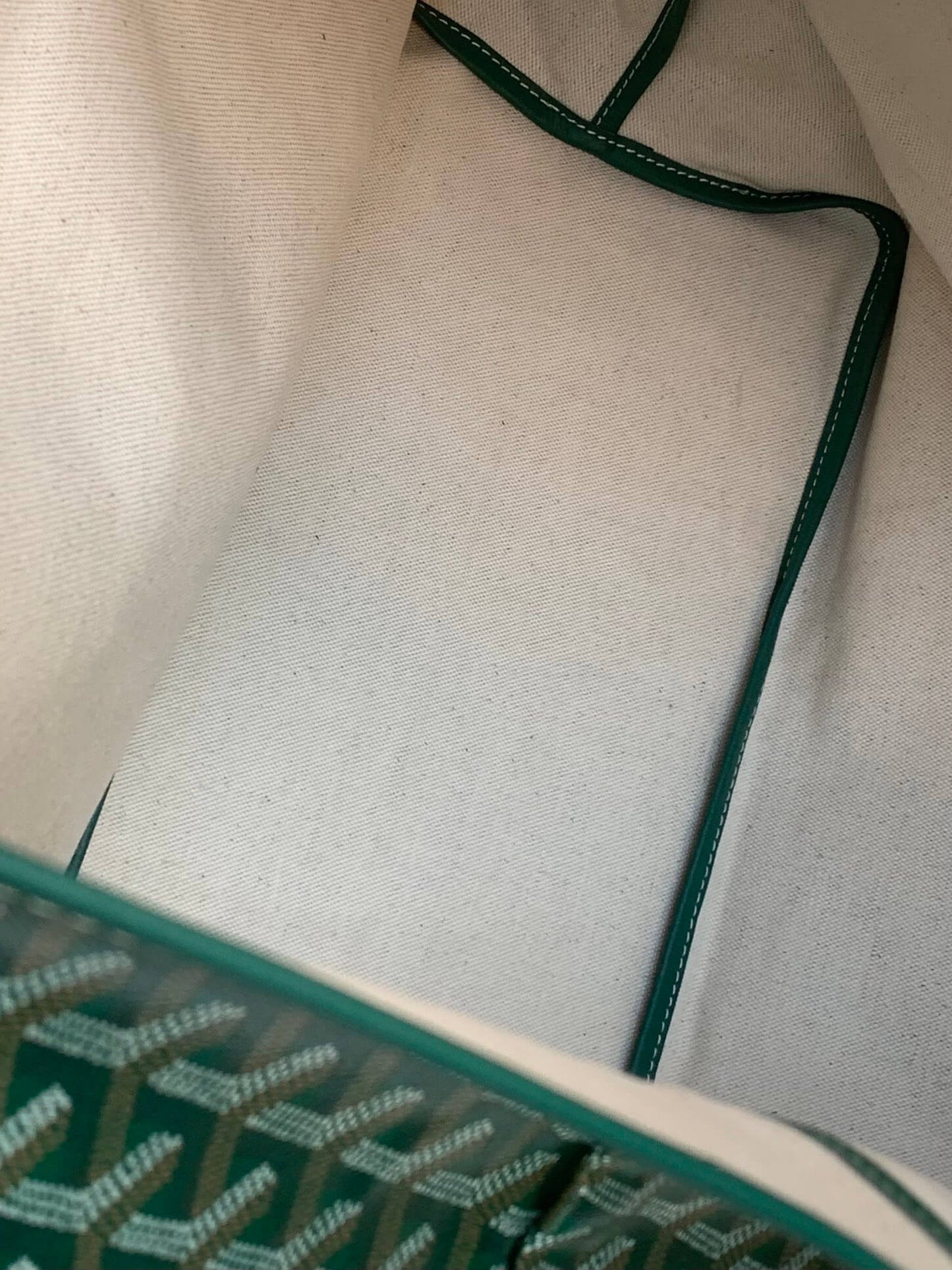 goyard saint louis gm bag tote handbag green 020144