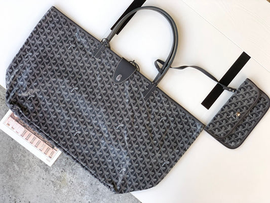 goyard saint louis gm bag tote handbag grey 020144