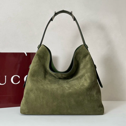 GC Sac a bandouliere Beatrix moyen format Green matte leather Handbag 850546