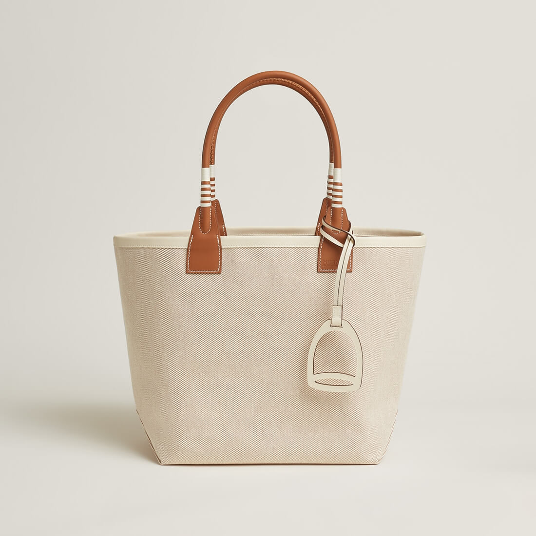 hm steeple 25 handbag h plume canvas swift calfskin hm24030701 white