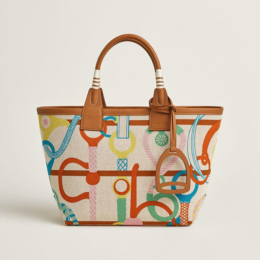 hm steeple 25 handbag h plume canvas swift calfskin hm24030701 yellow green