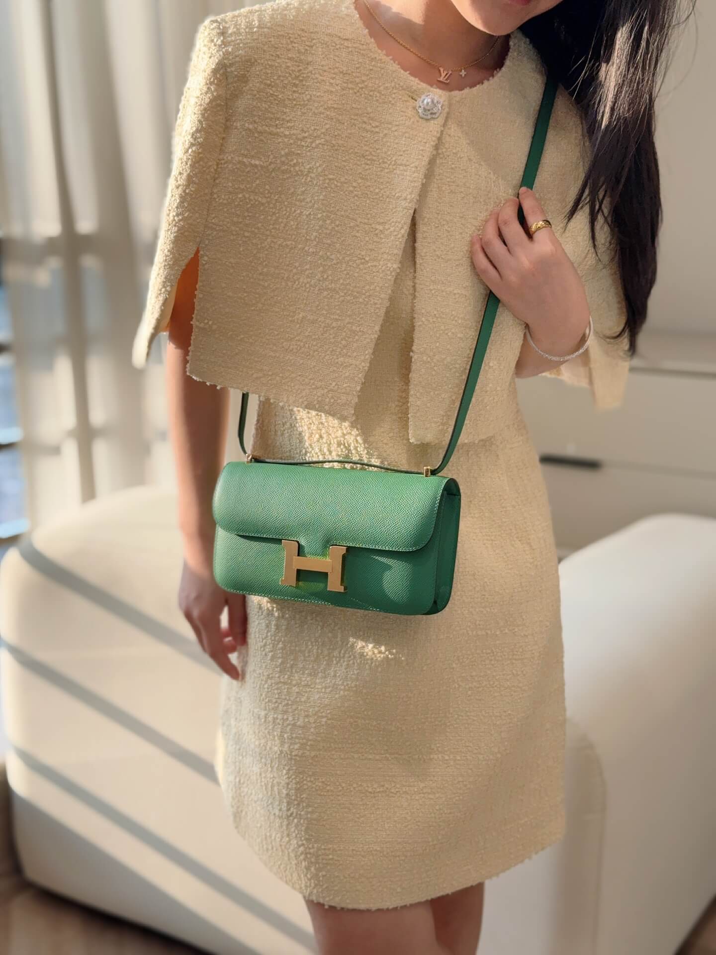 HM Constance elan green crossbody bag QWE2505021