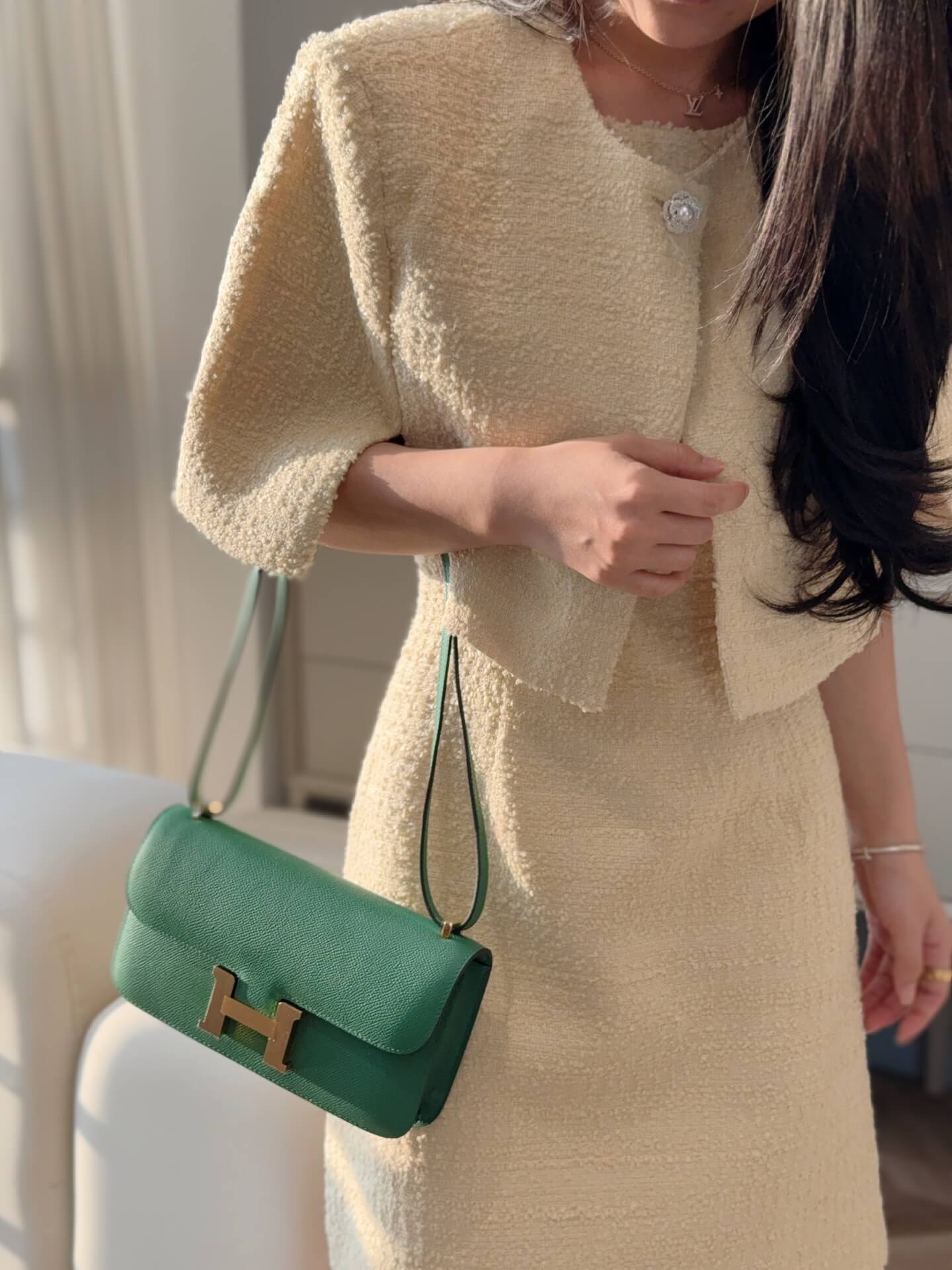 HM Constance elan green crossbody bag QWE2505021