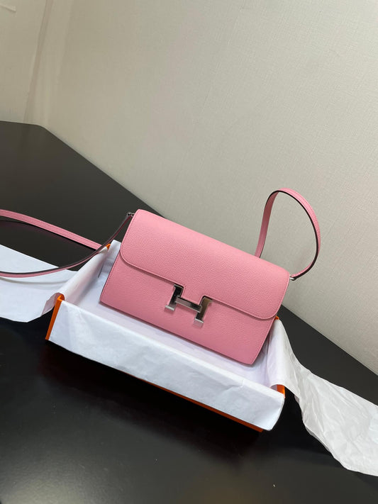 HM Constance to go Silver pink Epsom Crossbody bag E7098875