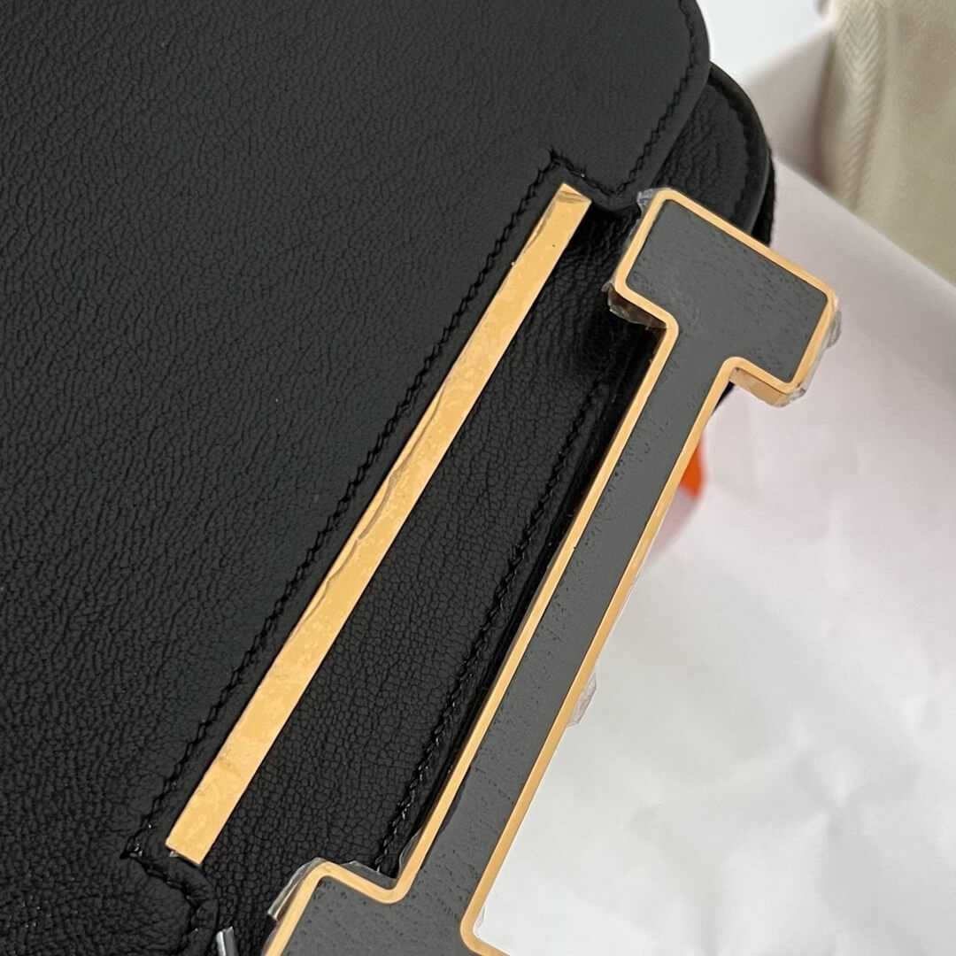 HM Geta Chevre Quebraco phw goatskin Shoulder bag ZF2505021 Black