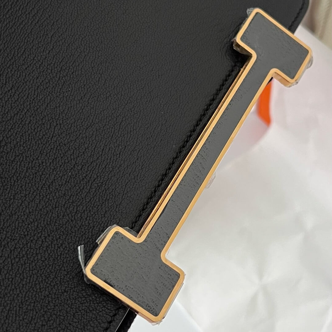 HM Geta Chevre Quebraco phw goatskin Shoulder bag ZF2505021 Black