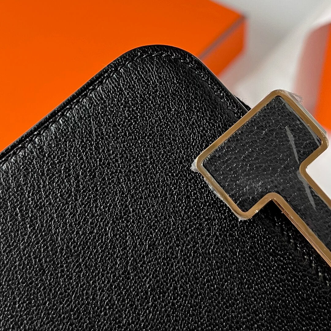 HM Geta Chevre Quebraco phw goatskin Shoulder bag ZF2505021 Black