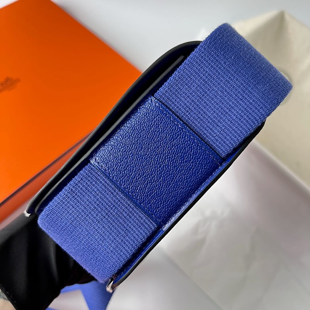 HM Geta Chevre Quebraco phw goatskin Shoulder bag ZF2505021 blue