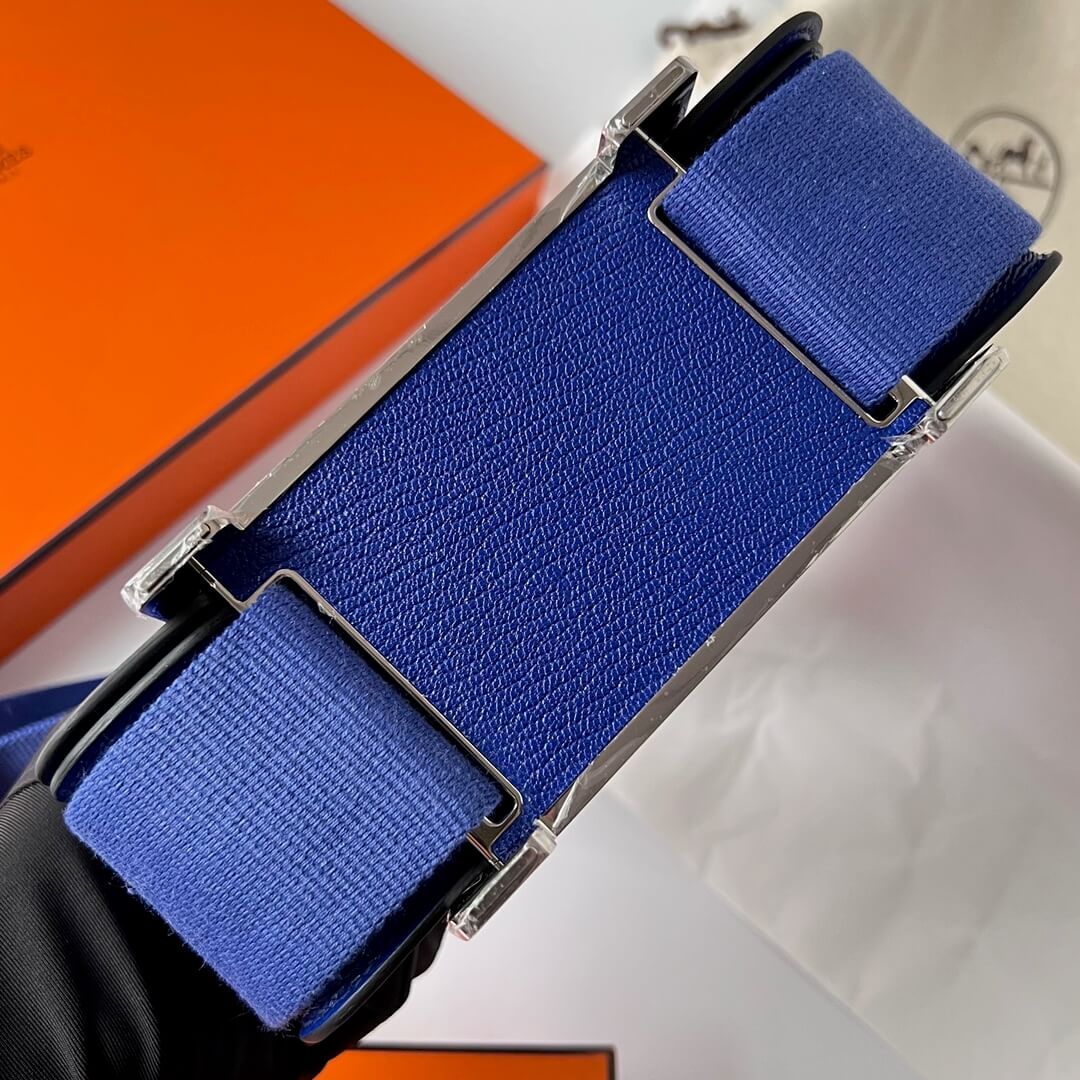 HM Geta Chevre Quebraco phw goatskin Shoulder bag ZF2505021 blue