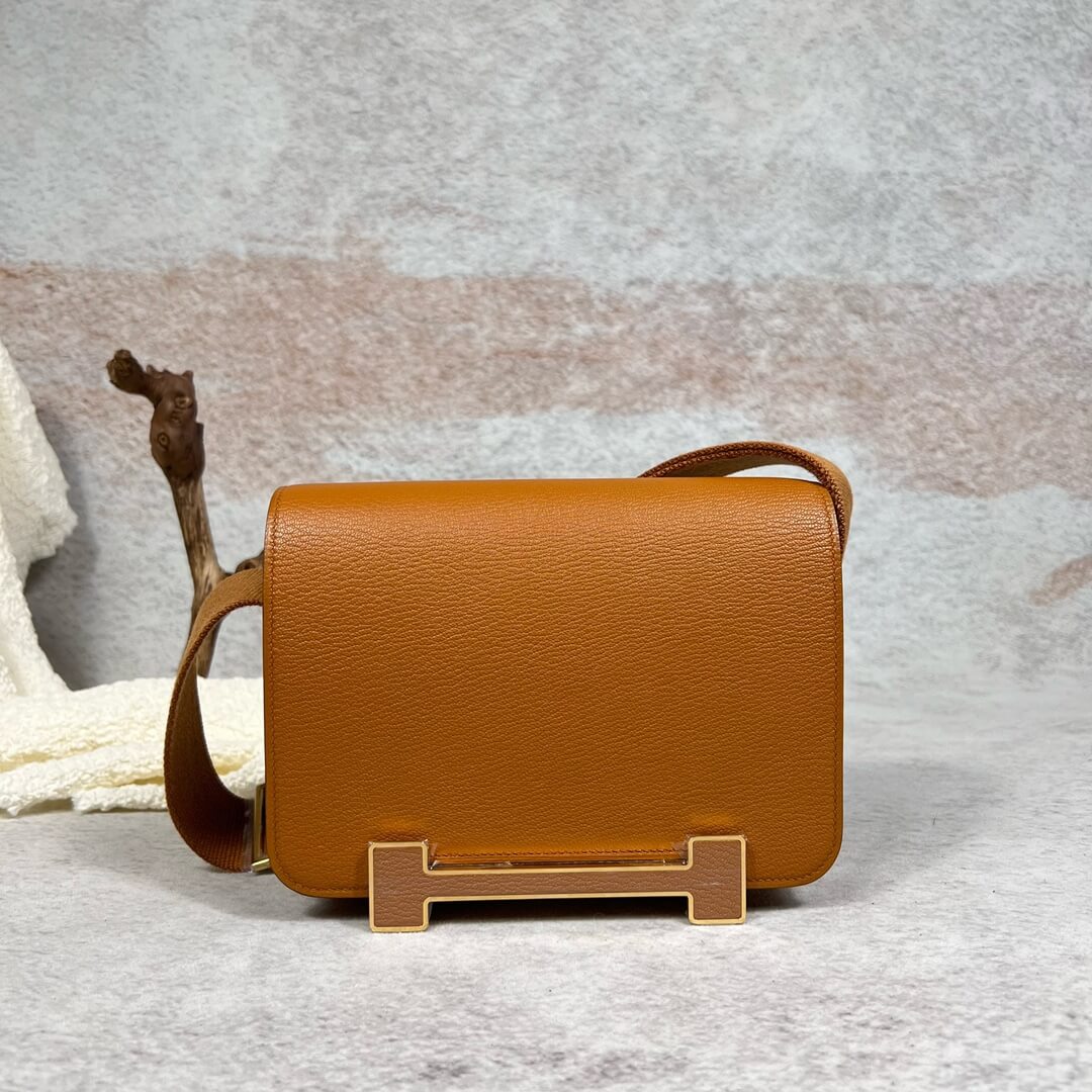 HM Geta Chevre Quebraco phw goatskin Shoulder bag ZF2505021 Brown 2