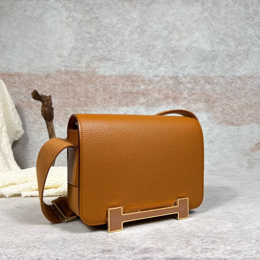 HM Geta Chevre Quebraco phw goatskin Shoulder bag ZF2505021 Brown 2