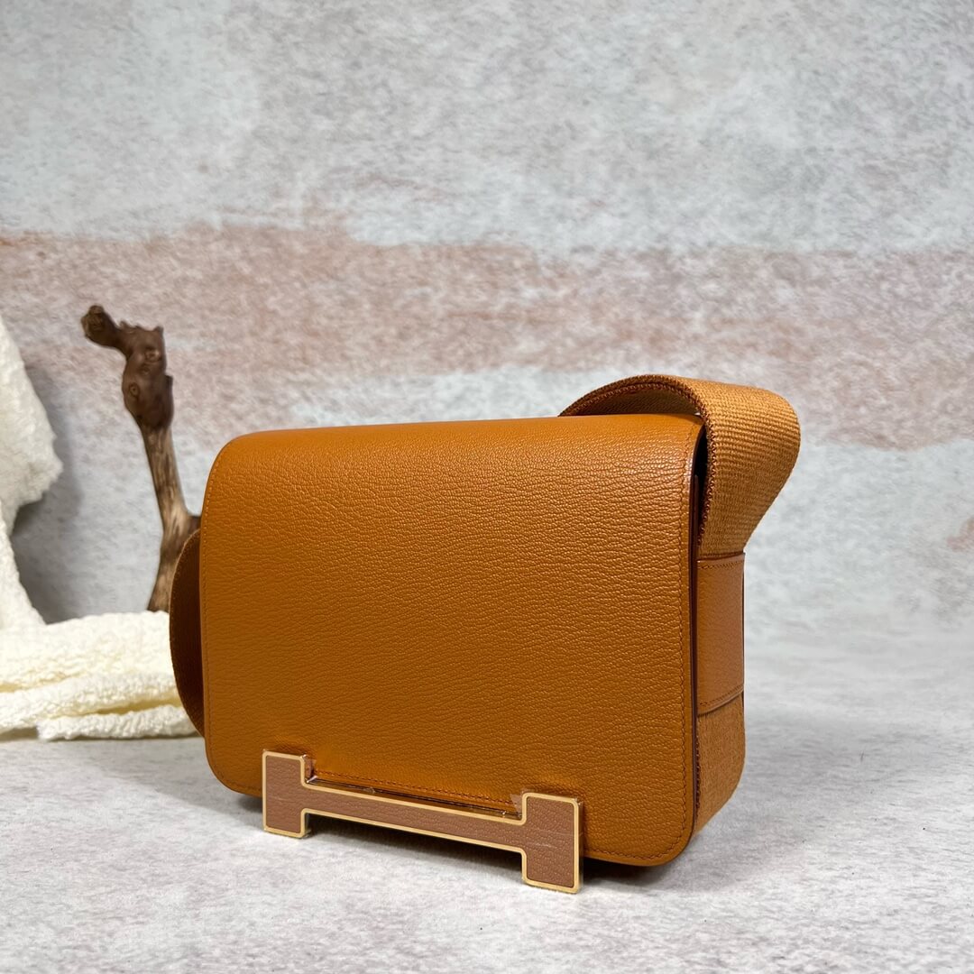 HM Geta Chevre Quebraco phw goatskin Shoulder bag ZF2505021 Brown 2