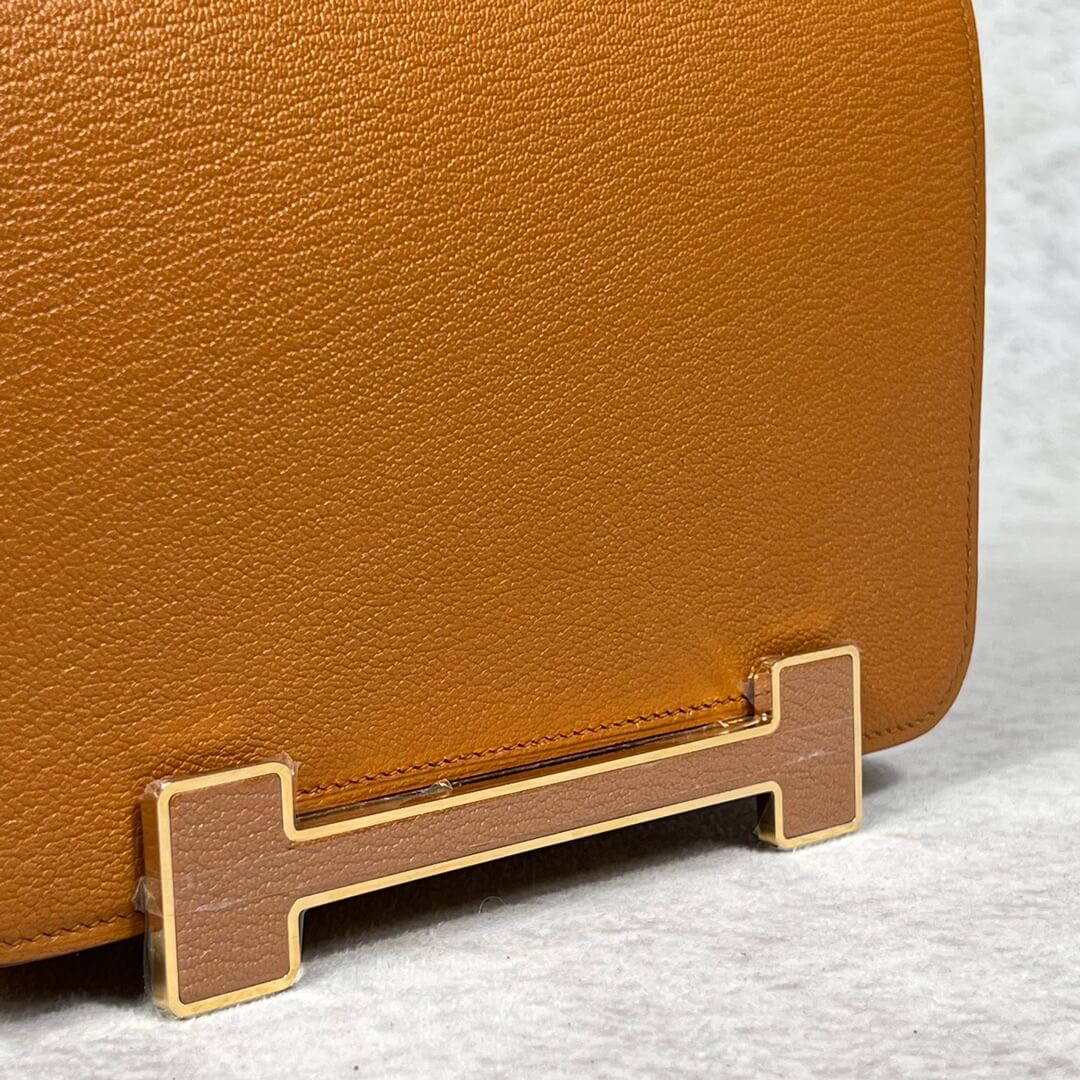 HM Geta Chevre Quebraco phw goatskin Shoulder bag ZF2505021 Brown 2