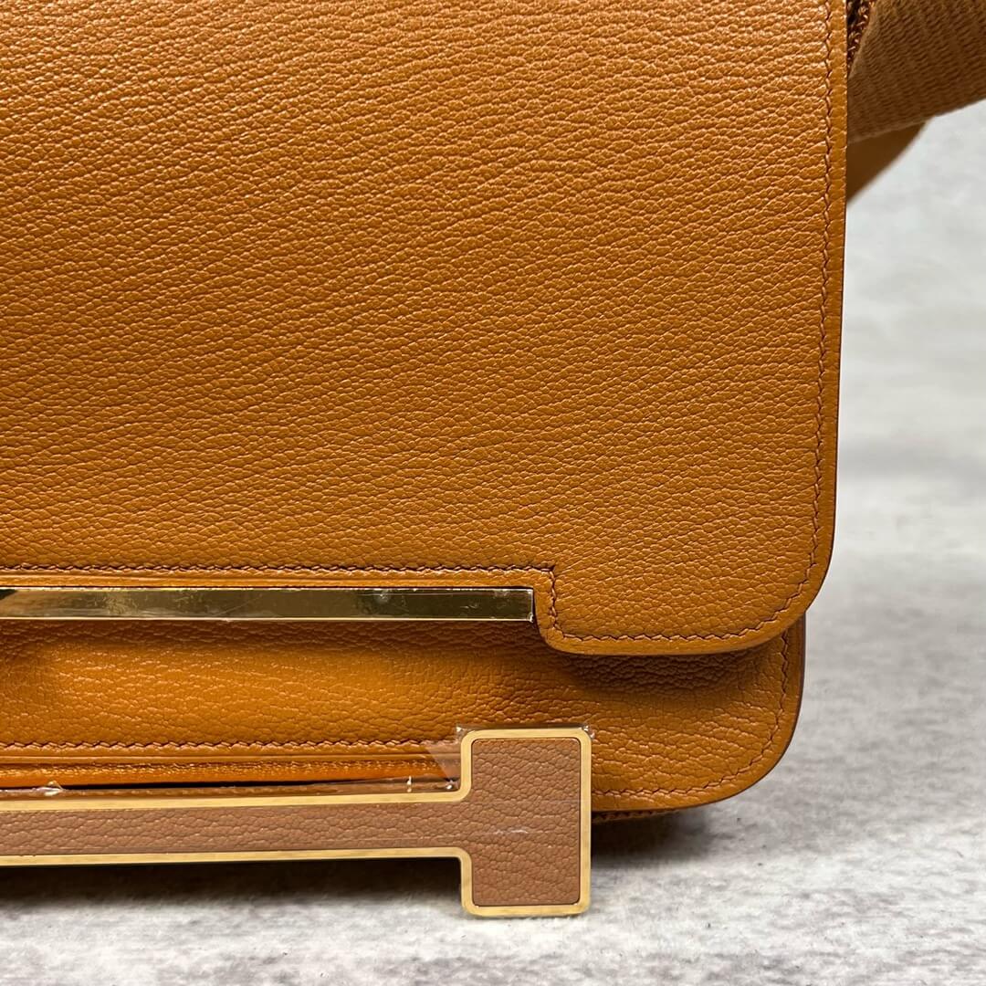 HM Geta Chevre Quebraco phw goatskin Shoulder bag ZF2505021 Brown 2