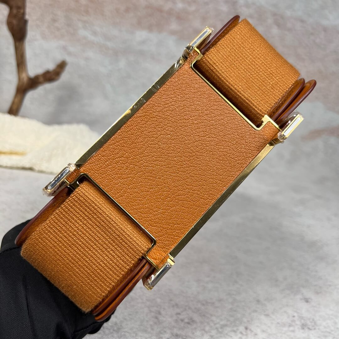 HM Geta Chevre Quebraco phw goatskin Shoulder bag ZF2505021 Brown 2