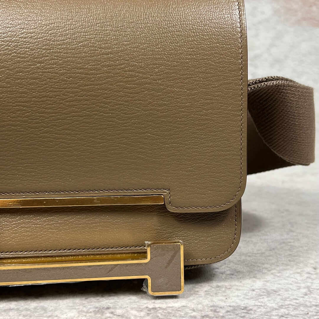 HM Geta Chevre Quebraco phw goatskin Shoulder bag ZF2505021 elephant grey