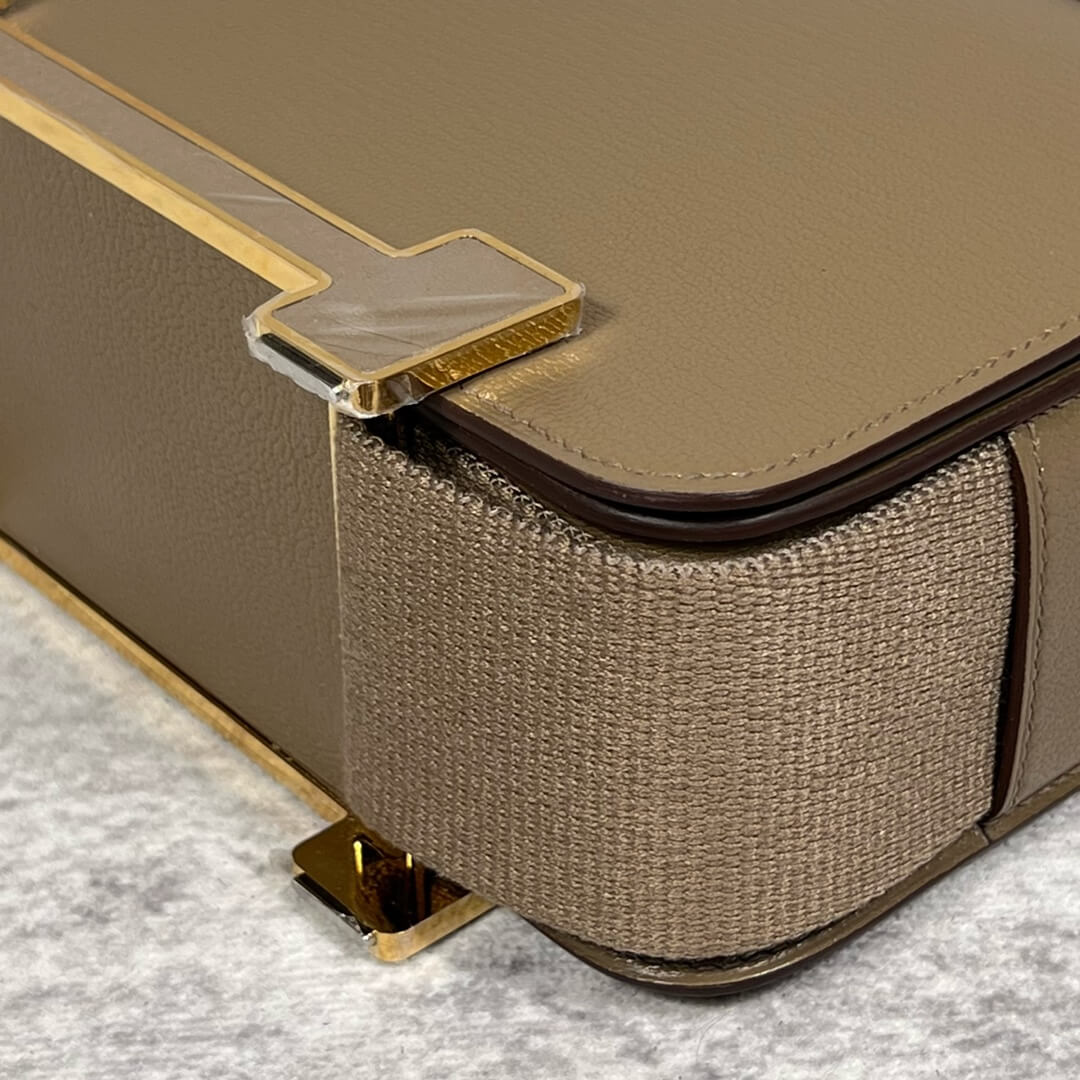 HM Geta Chevre Quebraco phw goatskin Shoulder bag ZF2505021 elephant grey