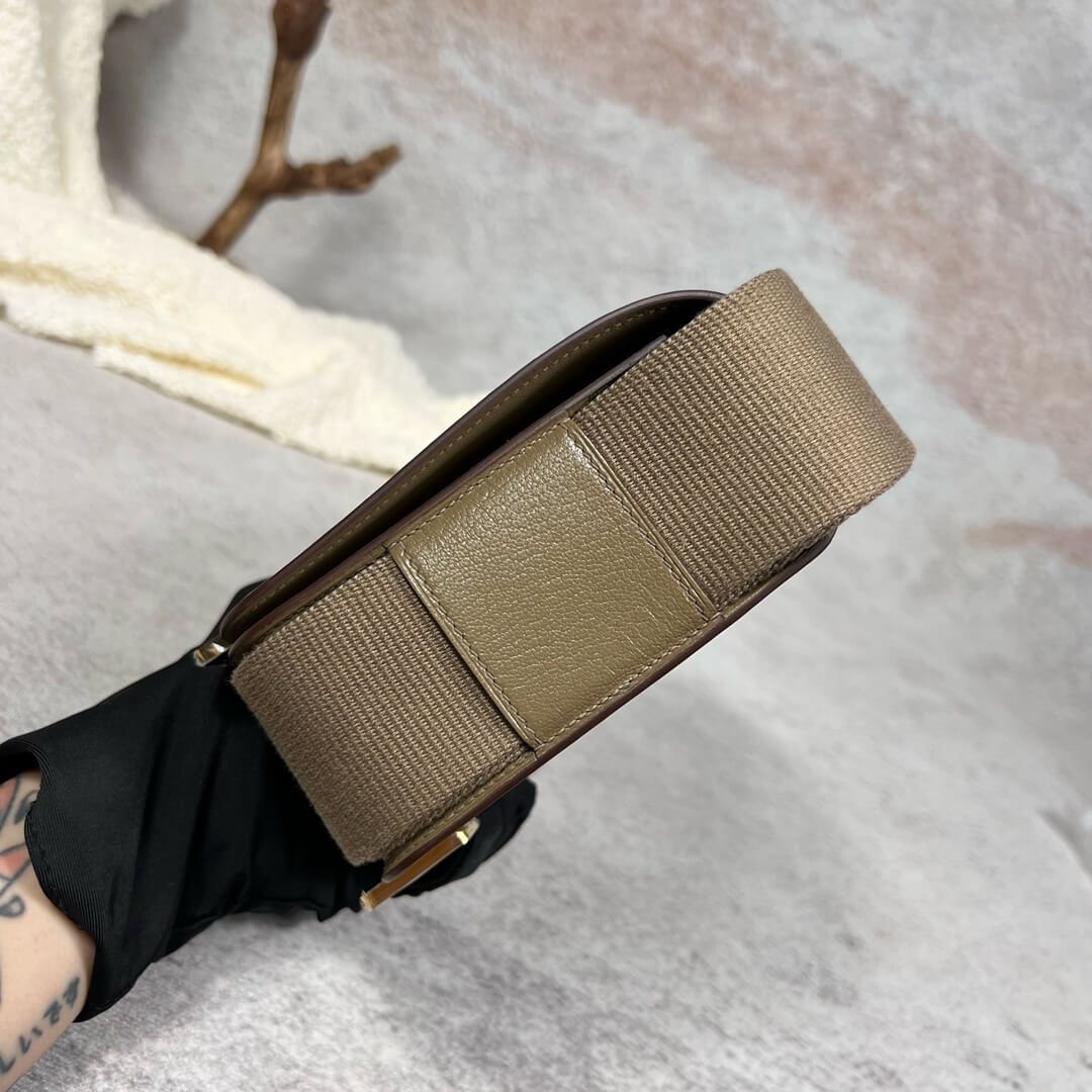 HM Geta Chevre Quebraco phw goatskin Shoulder bag ZF2505021 elephant grey