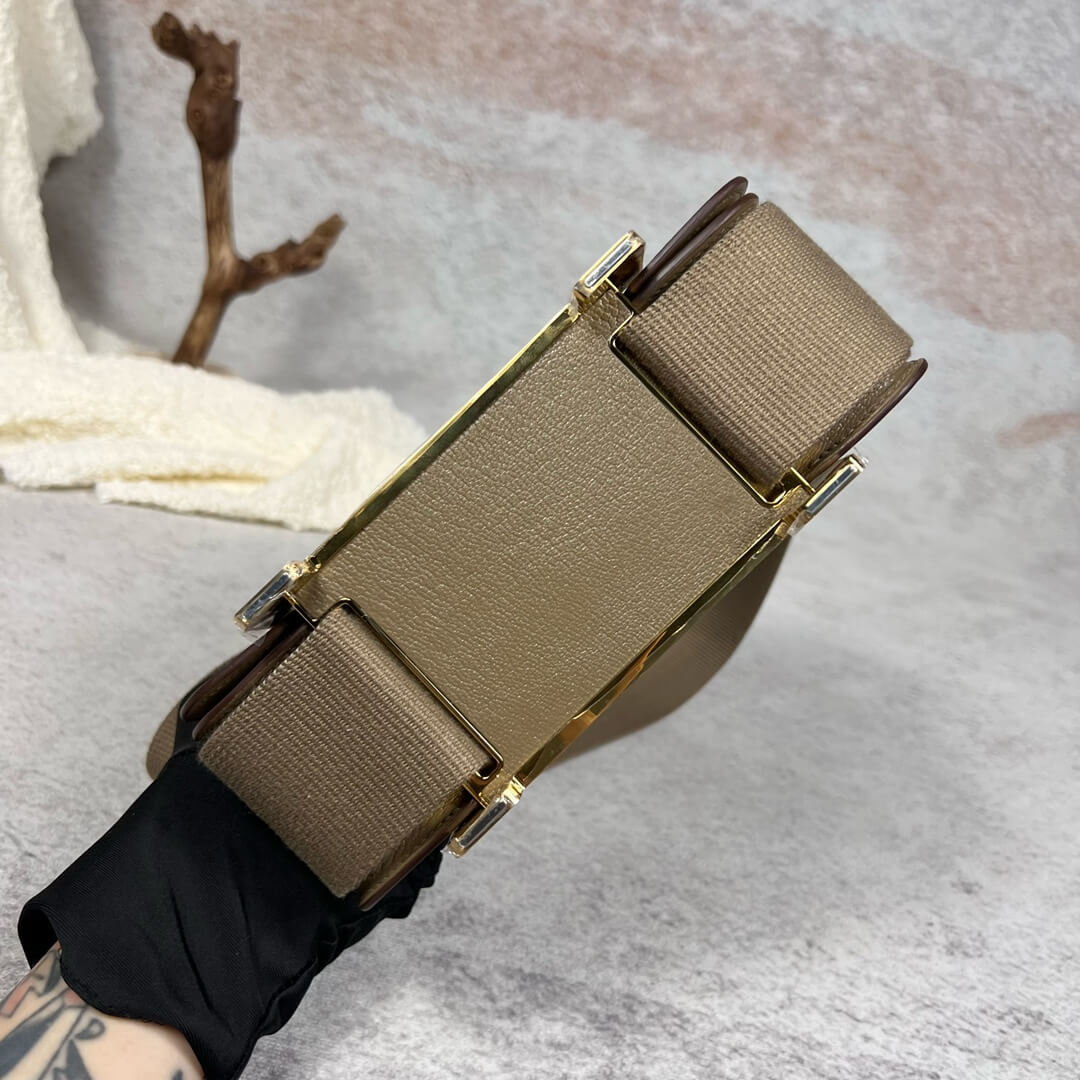 HM Geta Chevre Quebraco phw goatskin Shoulder bag ZF2505021 elephant grey