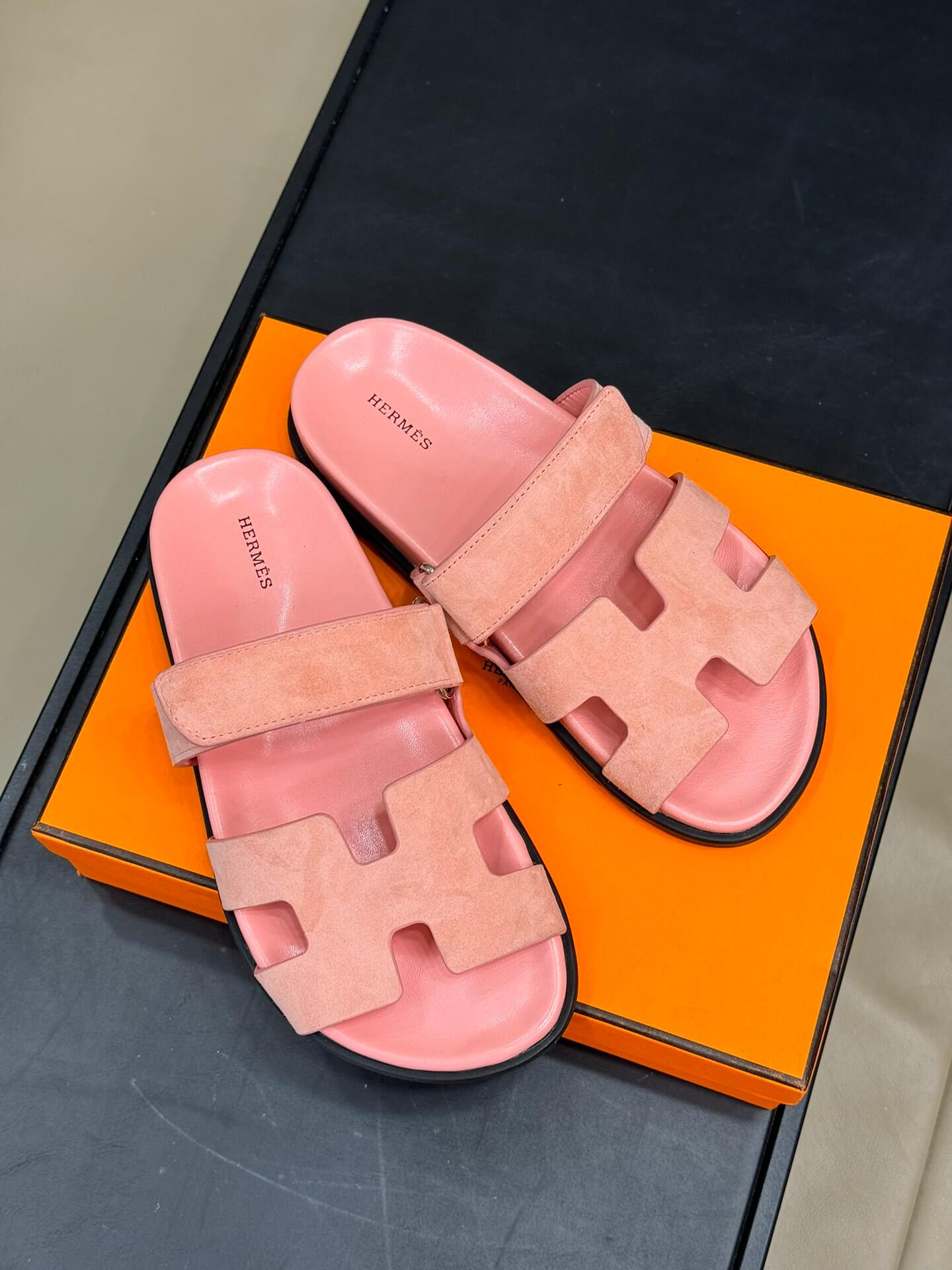 HM Summer Colored Chypre Second Uncle Slippers New Beach Velcro Sandals 898725 Pink