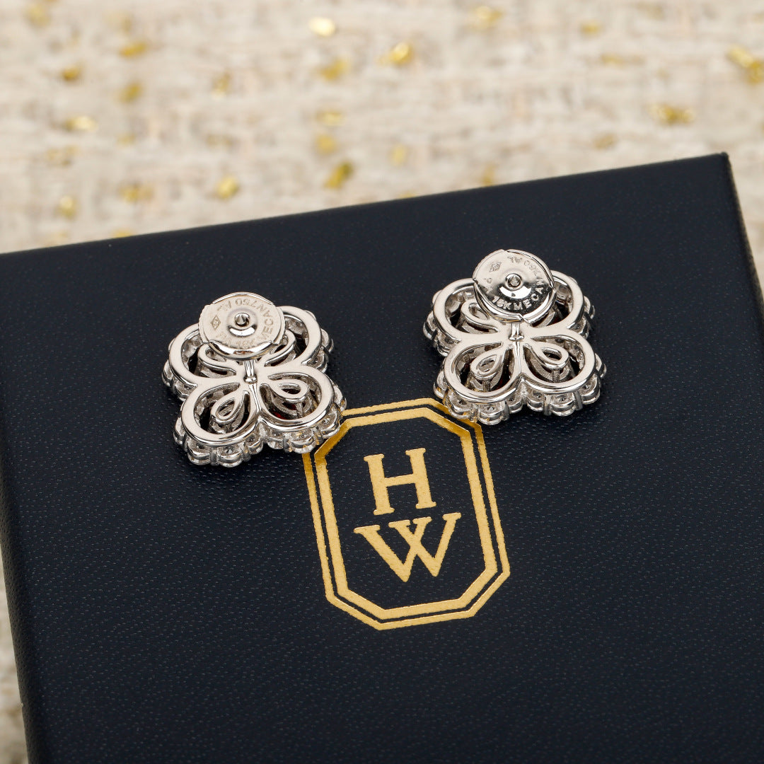 HW Red Diamond Loop Garden Earrings MLD2401